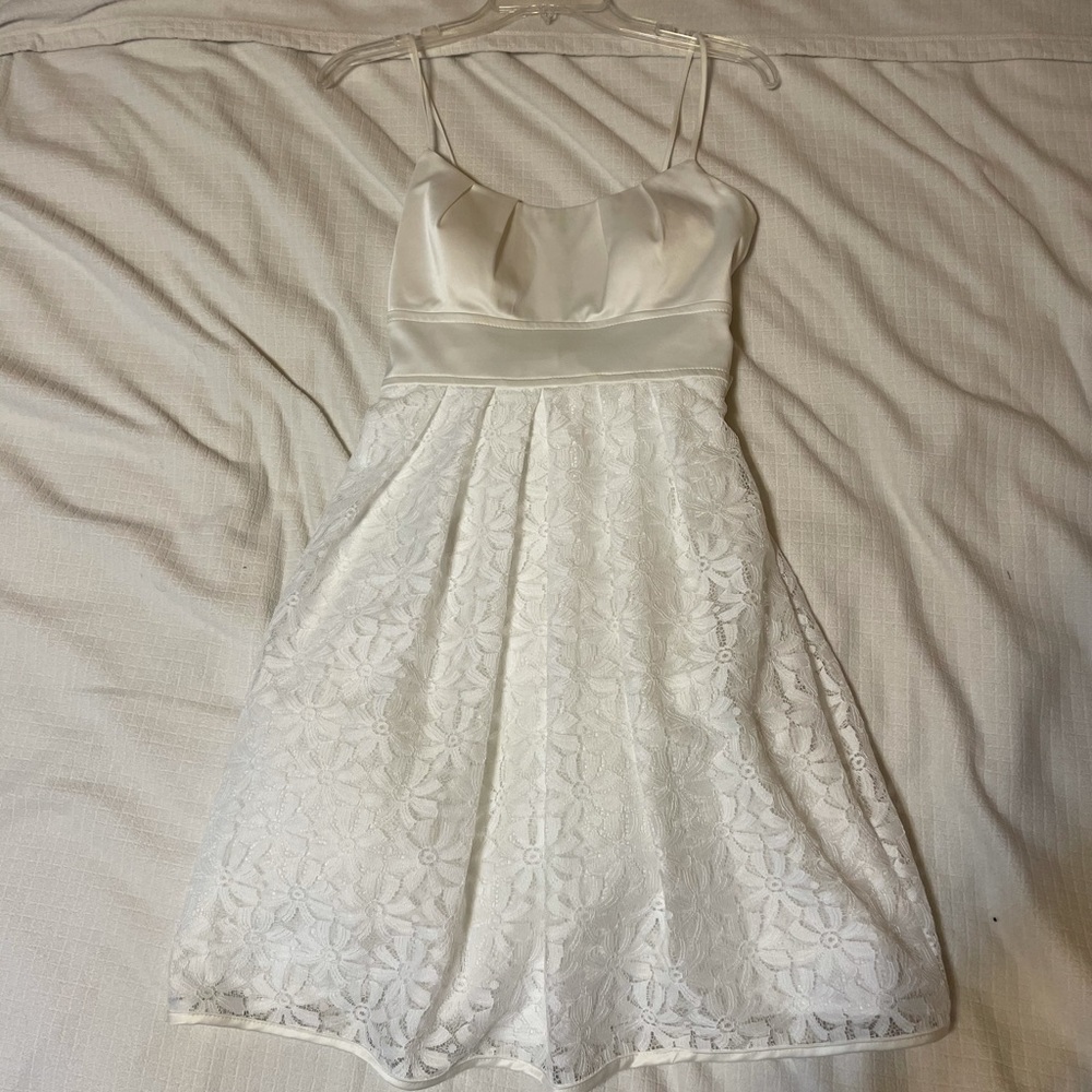 Juniors White Dress